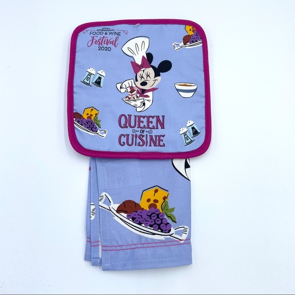 Disney Minnie Queen Of Cuisine Dish Towel - Picture 1 of 6